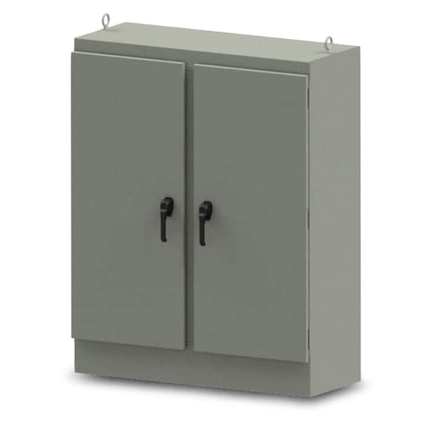 Wiegmann 3 Point Latch with Padlock Handle Electrical Enclosures, 90 in H, 36 in D, 72 in W - WRD907236FSD4