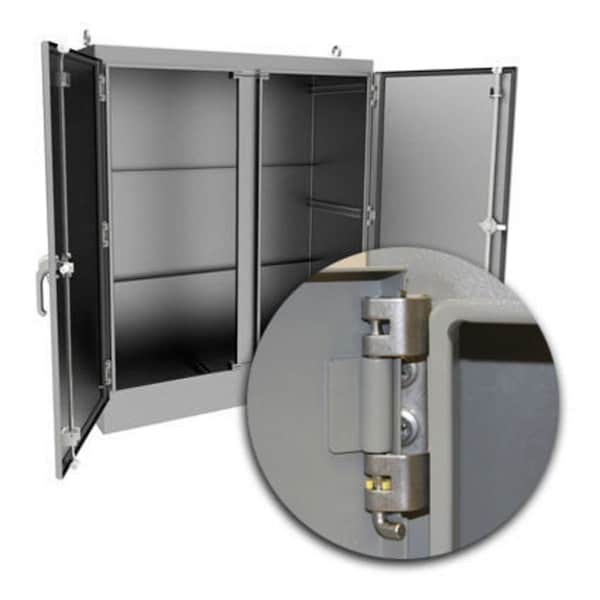 Wiegmann 3 Point Latch with Padlock Handle Electrical Enclosures, 72 in H, 36 in D, 60 in W - WRD726036FSD4