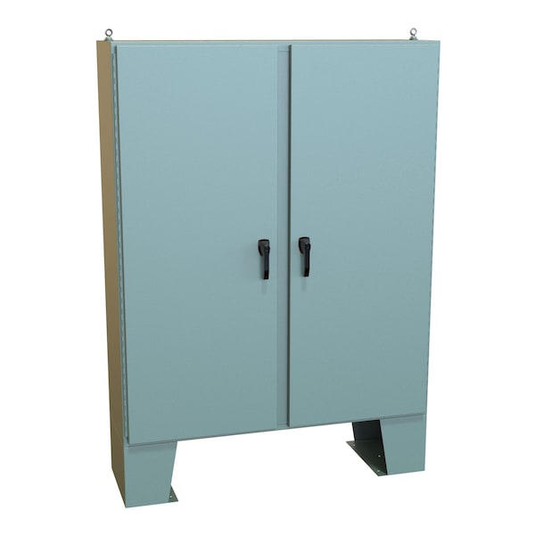 Hammond 3 Point Latch with Padlock Handle Electrical Enclosures, 72 in H, 18 in D, 60 in W - HN4FM726018