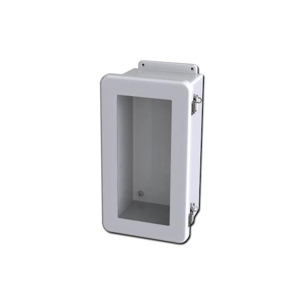 Saginaw Control & Engineering Quick release Padlock Latch Electrical Enclosures, 15-3/4 in H, 6.81 in D, 8-3/4 in W - SCE-1407FW