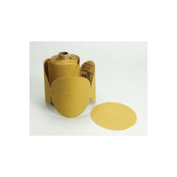 3M Disco Flexible Stikit Gold, 01210, 6 pulgadas, P150A5, 75 piezas por rollo - 7000118153