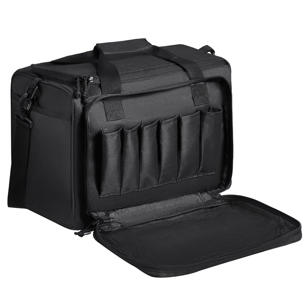 VEVOR Range Bag for 3 Pistols Tactical Gun Range Bag Single Shoulder Strip Black - SQBDJK362631WCEFUV0
