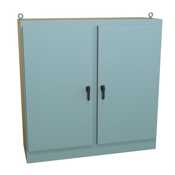 Hammond 3 Point Latch with Padlock Handle Electrical Enclosures, 72 in H, 24 in D, 72 in W - HN4FS727224