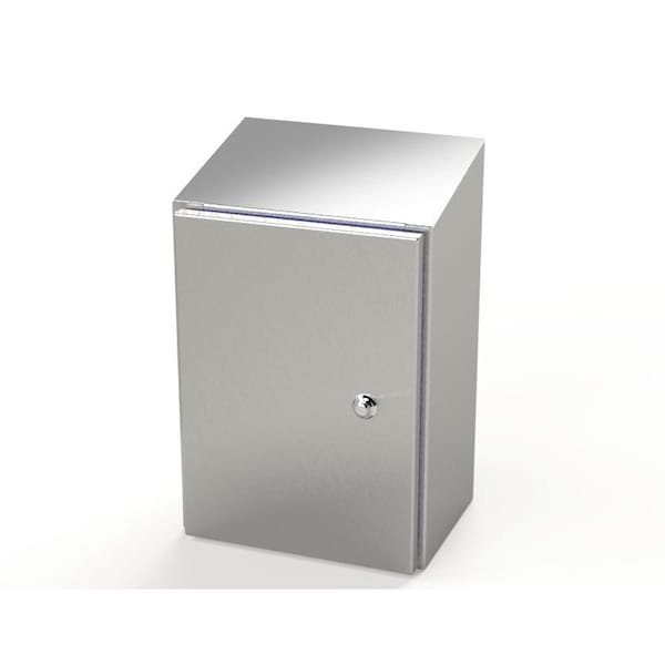 Saginaw Control & Engineering 1/4 Turn Latch Electrical Enclosures, 16 in H, 8 in D, 12 in W - SCE-16K1208SSST