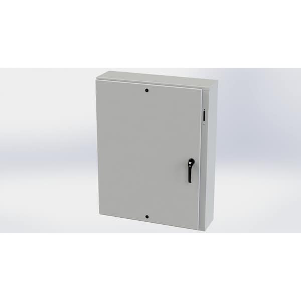 Saginaw Control & Engineering 3 Point Latch with Padlock Handle Electrical Enclosures, 48 in H, 10 in D, 37.38 in W - SCE-48XEL3710LPLG