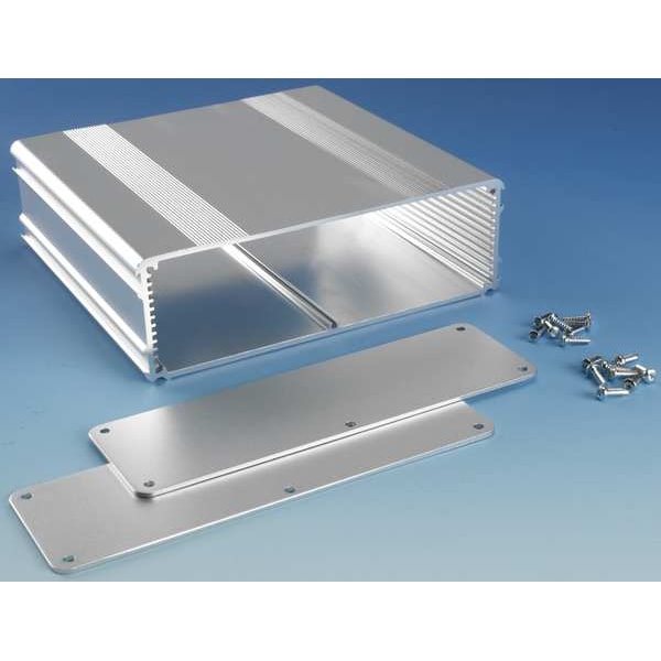 Box Enclosures Screws Electrical Enclosures, 6.30 in H, 2.11 in D, 6.69 in W, 4, Aluminum - B4-160SI