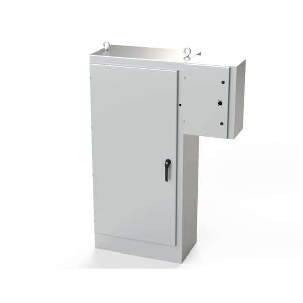 Saginaw Control & Engineering 3 Point Latch with Padlock Handle Electrical Enclosures, 72 in H, 18 in D, 33-1/2 in W - SCE-72XR3418