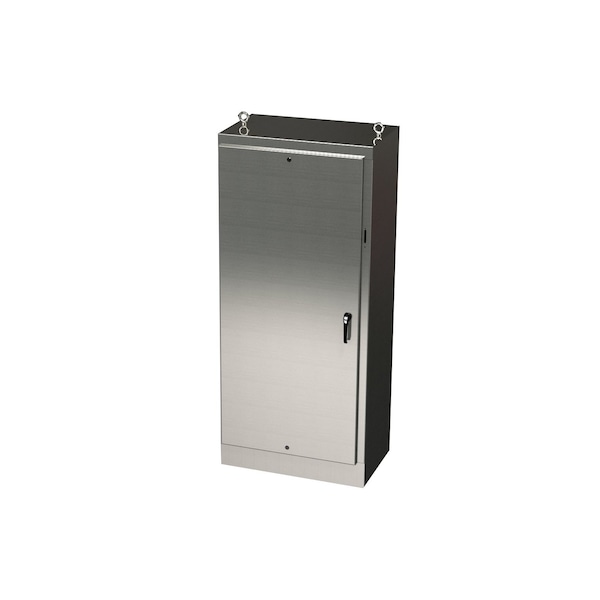 Saginaw Control & Engineering 3 Point Latch with Coinproof/Padlock Handle Electrical Enclosures, 72 in H, 18 in D, 33-1/2 in W - SCE-72XM3418SS6
