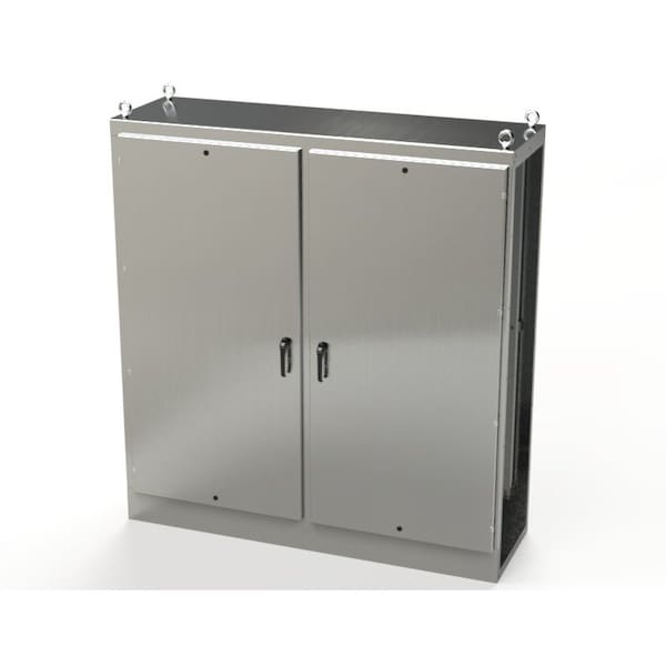 Saginaw Control & Engineering 3 Point Latch with Padlock Handle Electrical Enclosures, 84 in H, 24 in D, 78-3/4 in W - SCE-84XML2D24SS