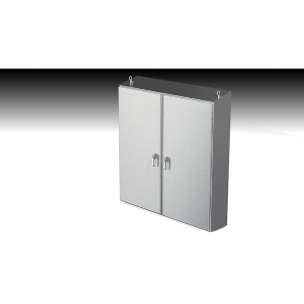 Saginaw Control & Engineering 3 Point Latch with Padlock Handle Electrical Enclosures, 60 in H, 18 in D, 60 in W - SCE-60EL6018SS6ST