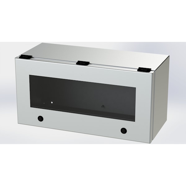 Saginaw Control & Engineering 1/4 Turn Latch Electrical Enclosures, 9 in H, 8 in D, 18 in W - SCE-L9188ELJWSS