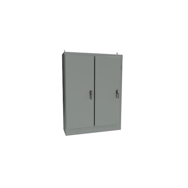 Wiegmann 3 Point Latch with Padlock Handle Electrical Enclosures, 90 in H, 24 in D, 77 in W - WRD90XM7724FSD4