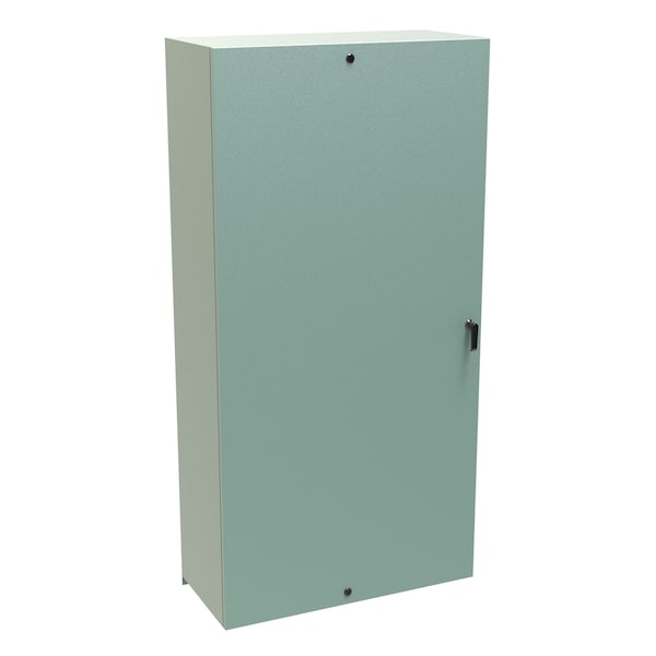 Hammond 3 Point Latch with Handle and 1/4 Turn Latch (Top, Bottom) Electrical Enclosures, 72 in H, 16 in D - EN4SD723616GY