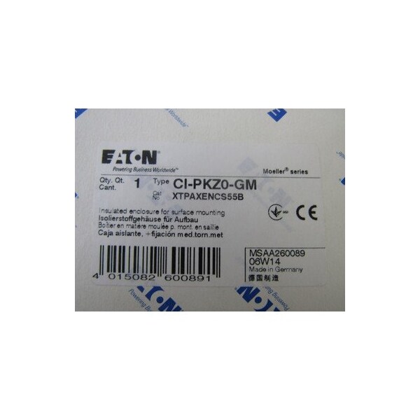 Eaton Electrical Enclosures Insulated Brker Enclosure IP55 - XTPAXENCS55B