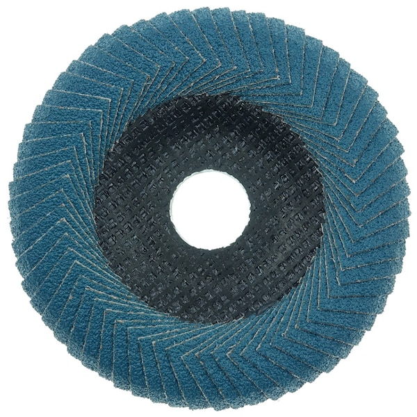 Weiler 4-1/2 Tigre Angulado (Radial) Disco de Aletas de Zirc 60Z 7/8 Orificio de Árbol - 51301