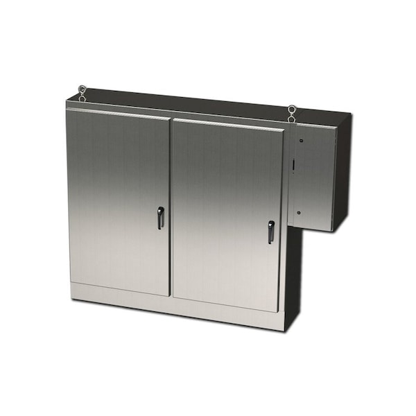 Saginaw Control & Engineering 3 Point Latch with Padlock Handle Electrical Enclosures, 72 in H, 18 in D, 77-3/4 in W - SCE-72XD7818SS