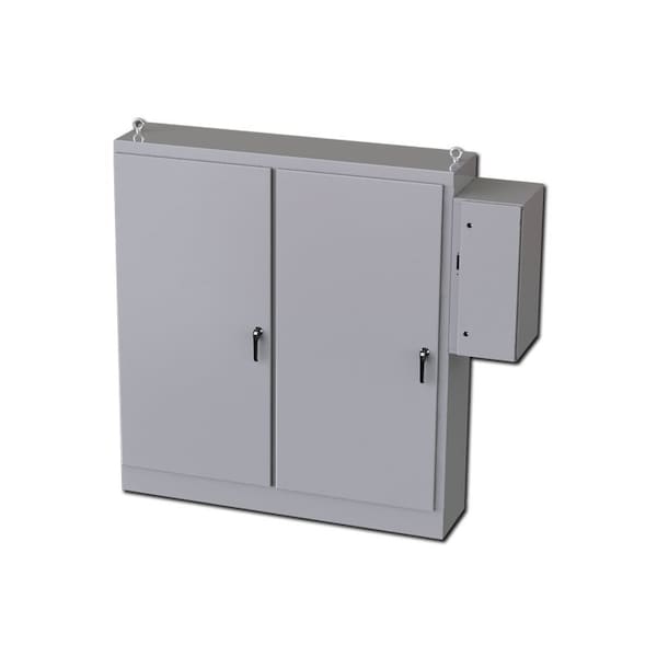 Saginaw Control & Engineering 3 Point Latch with Padlock Handle Electrical Enclosures, 84 in H, 18 in D, 77-3/4 in W - SCE-84XD7818