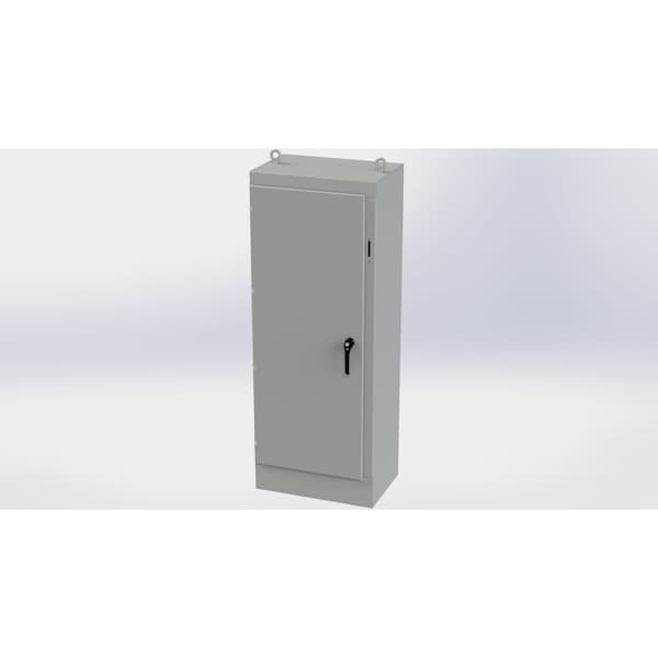 Saginaw Control & Engineering 3 Point Latch with Coinproof/Padlock Handle Electrical Enclosures, 72 in H, 18 in D, 27-1/2 in W - SCE-72XM2818