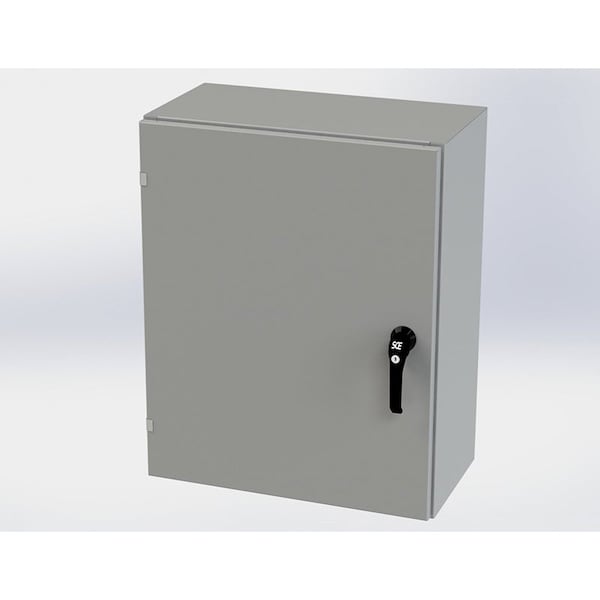Saginaw Control & Engineering 1/4 Turn Latch, 3 Point Latch with Padlock/Keylock Handle Electrical Enclosures, 30 in H, 12 in D - SCE-30EL2412LPPL
