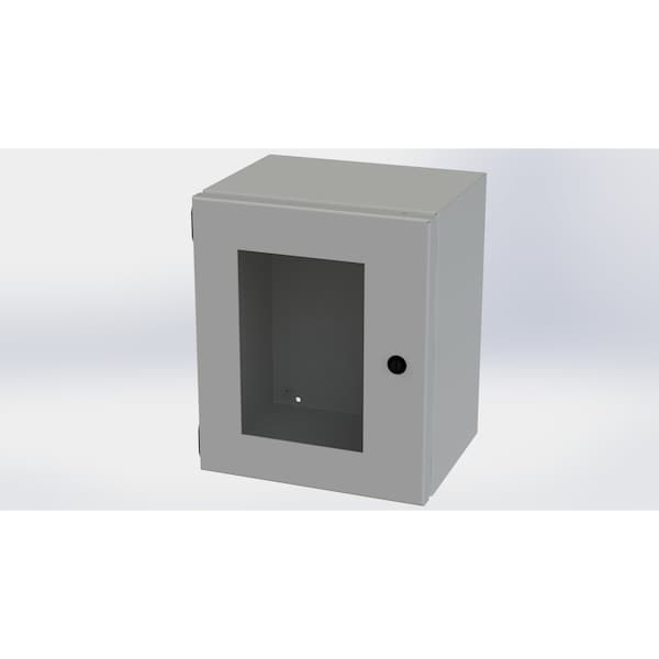Saginaw Control & Engineering 1/4 Turn Latch Electrical Enclosures, 12 in H, 8 in D, 10 in W - SCE-12108ELJW
