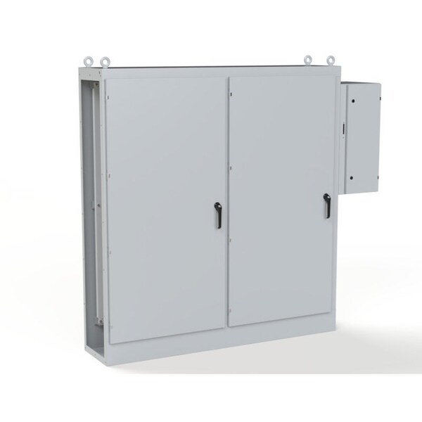 Saginaw Control & Engineering 3 Point Latch with Padlock Handle Electrical Enclosures, 84 in H, 18 in D, 78-3/4 in W - SCE-84XDR2D18