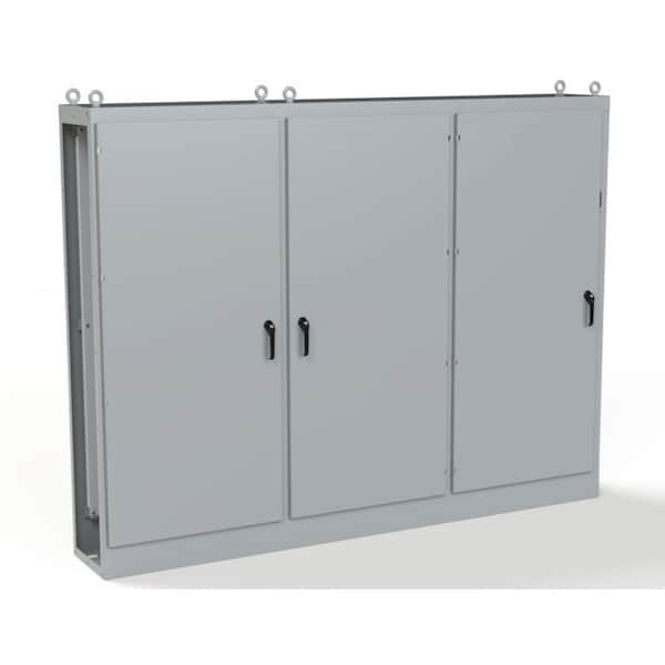 Saginaw Control & Engineering 3 Point Latch with Coinproof/Padlock Handle Electrical Enclosures, 90 in H, 18 in D, 118 in W - SCE-90XMR3D18G