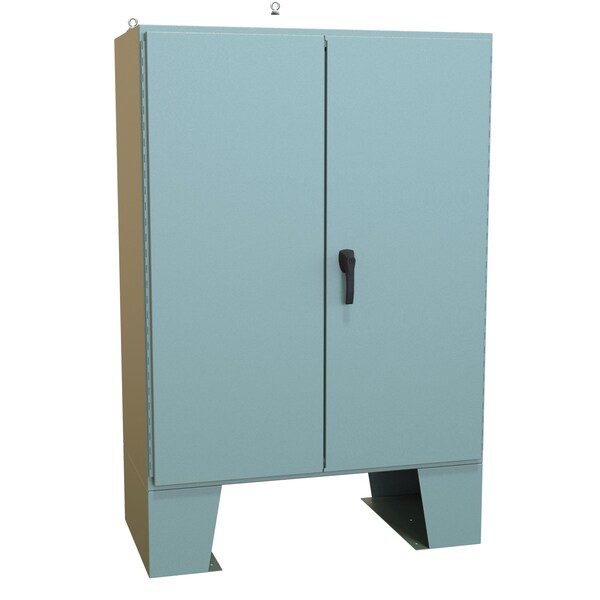 Hammond 3 Point Latch with Keyed Handle Electrical Enclosures, 60.13 in H, 24.69 in D, 48.06 in W - 1422B24F