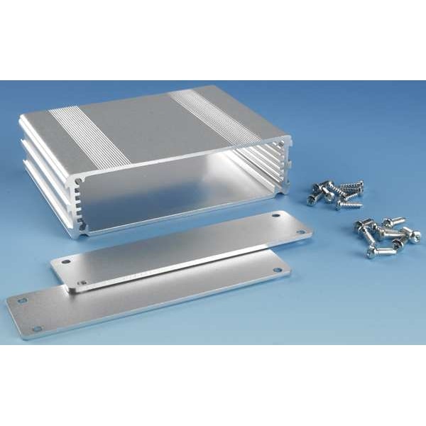 Box Enclosures Screws Electrical Enclosures, 3.16 in H, 1.19 in D, 4.27 in W, 4, Aluminum - B2-080SI