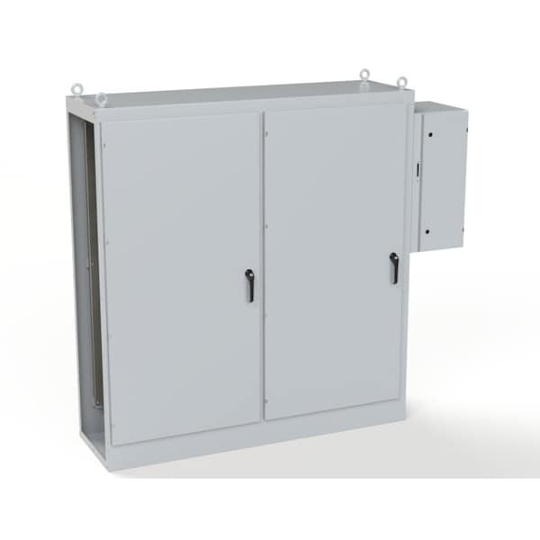 Saginaw Control & Engineering 3 Point Latch with Padlock Handle Electrical Enclosures, 84 in H, 24 in D, 78-3/4 in W - SCE-84XDR2D24G
