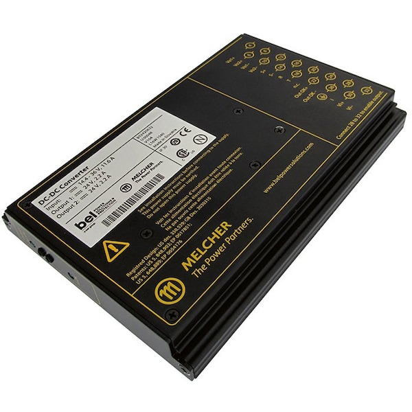 Bel Power Solutions DC to DC Converter, 66-150V DC to 24/24V DC, 132VA, 0 Hz, Chassis - EQ2660-9RG