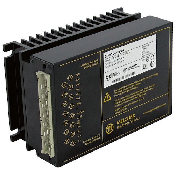 Bel Power Solutions Voltage Converter, 100-240V AC to 24/24V DC, Chassis - LK2660-9ERG
