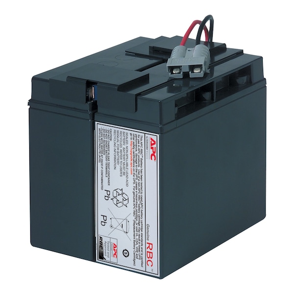 Apc UPS Battery, Mfr. No. SMT1500, 12V DC, 17 Ah, Detachable Cable - RBC7