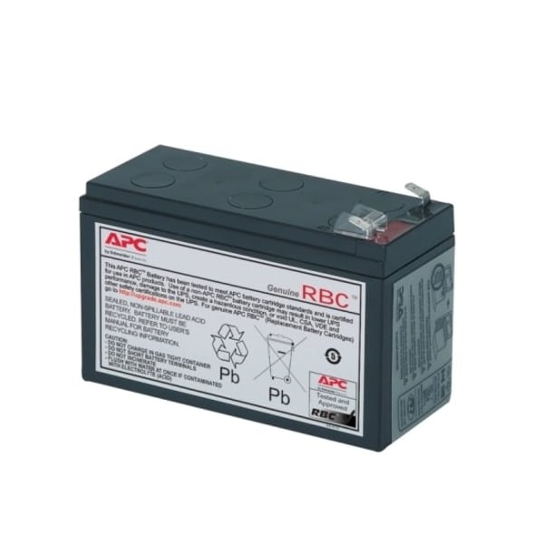 Apc UPS Battery, BE650R, BE750G, Mfr. No. BE650G, 12V DC, 9 Ah, Detachable Cable - RBC17