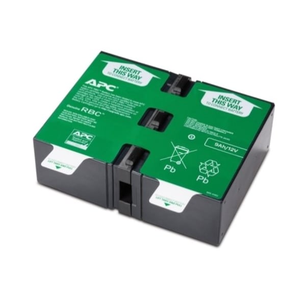 Apc UPS Battery, BR1500G, Mfr. No. BR1300G, SMC1000-2U, 24V DC, 9 Ah, Detachable Cable - APCRBC124