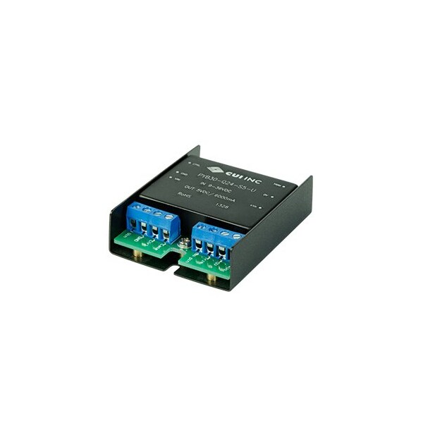 Cui Inc DC to DC Converter, 48V DC to 5V DC, 30VA, 0 Hz, Chassis - PYB30-Q48-S5-U