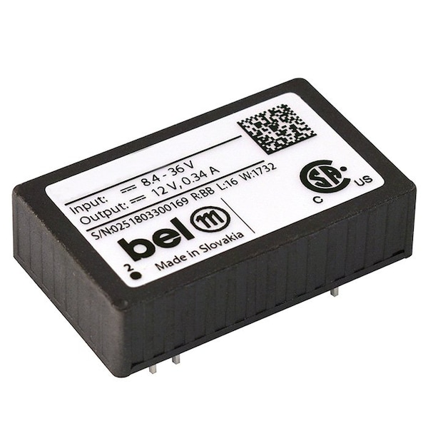 Bel Power Solutions DC to DC Converter, 40-121V DC to 15V DC, 4.2VA, 0 Hz, Through Hole - 70IMX4-15-8