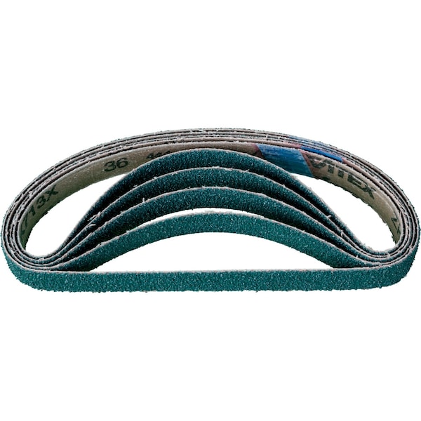 Banda recubierta Pferd, Zirc, 3/4"x18", 36 granos, recubierto, 3/4" ancho, 18" largo, 36 granos, alúmina de circonio - 49740.