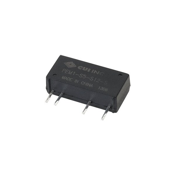 Cui Inc DC to DC Converter, 10.8-13.2V DC to 5/ -5V DC, 1VA, 0 Hz - PEM1-S12-D5-S