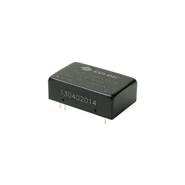 Cui Inc DC to DC Converter, 24V DC to 15V DC, 6VA, 0 Hz - PQZ6-Q24-S15-D