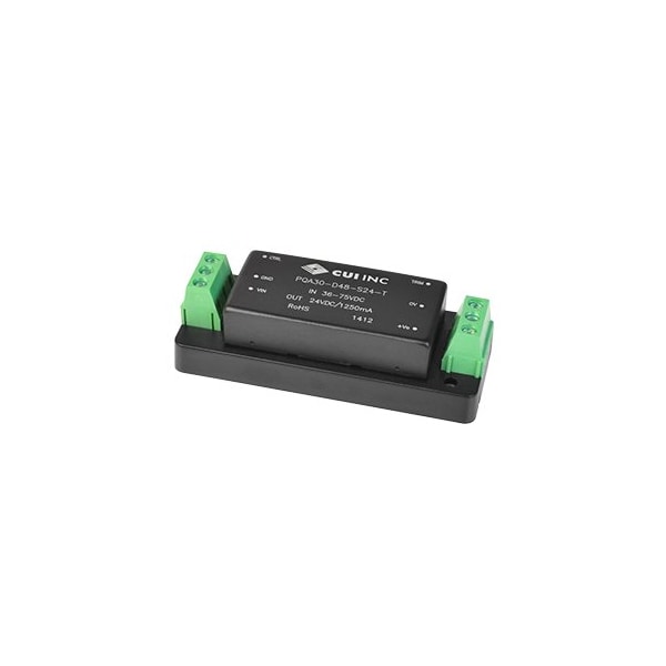 Cui Inc DC to DC Converter, 24V DC to 24V DC, 30VA, 0 Hz - PQA30-D24-S24-T