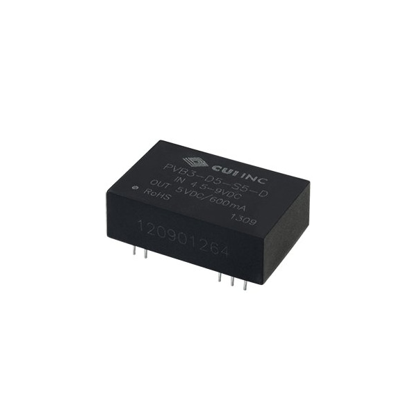 Cui Inc DC to DC Converter, 5V DC to 5/ -5V DC, 3VA, 0 Hz - PVB3-D5-D5-D