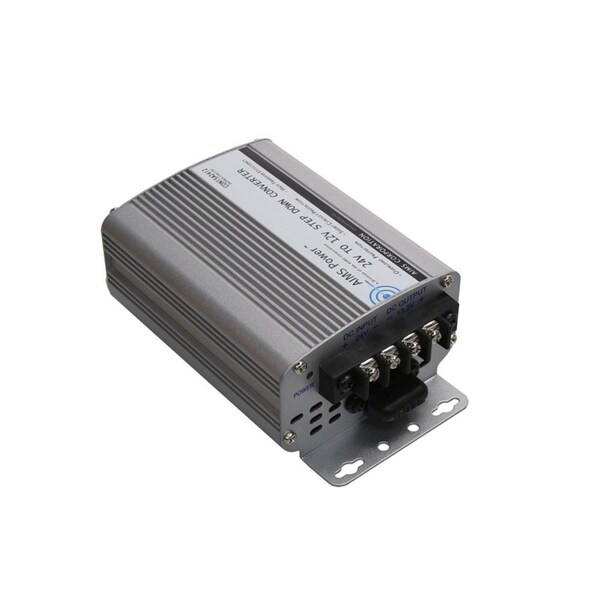 Aims Power DC to DC Converter, 24V DC to 12V DC, 0 Hz, Aluminum - CON15A2412