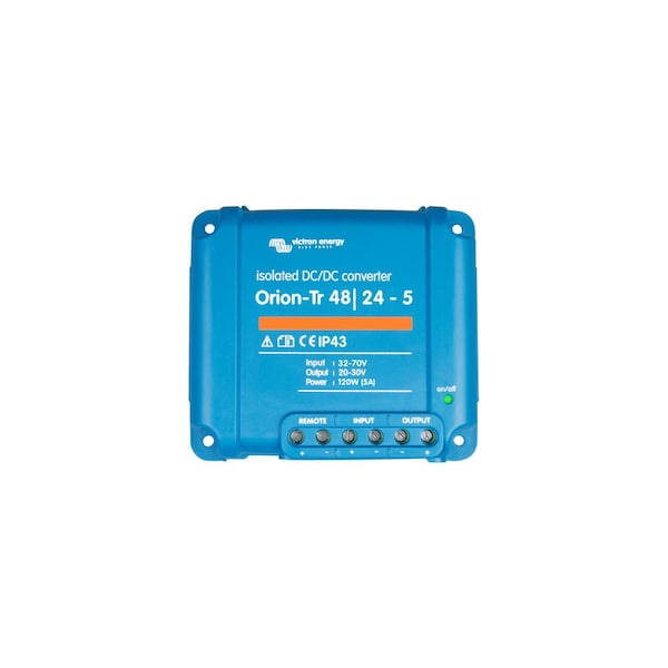 Victron Energy DC to DC Converter, 48V DC to 24V DC, 120VA, 0 Hz, Screw Terminals - ORI482410110