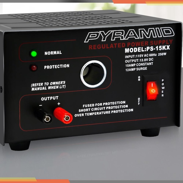 Pyramid AC to DC Converter, 115V AC to 13.8V DC, 60 Hz - PS15K.5