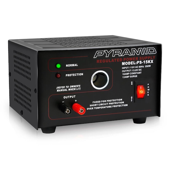 Pyramid AC to DC Converter, 115V AC to 13.8V DC, 60 Hz - PS15K.5