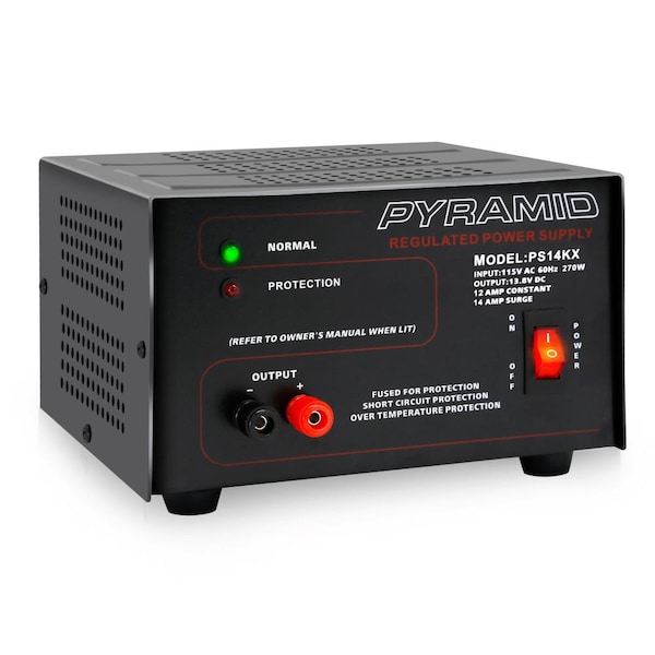 Pyramid AC to DC Converter, 115V AC to 13.8V DC, 60 Hz - PS14KX