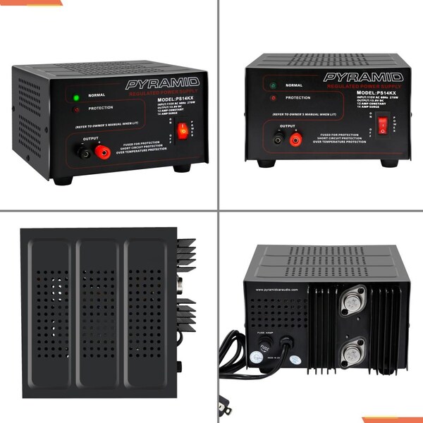 Pyramid AC to DC Converter, 115V AC to 13.8V DC, 60 Hz - PS14KX