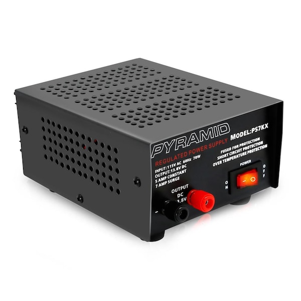 Pyramid AC to DC Converter, 115V AC to 13.8V DC, 60 Hz - PS7KX