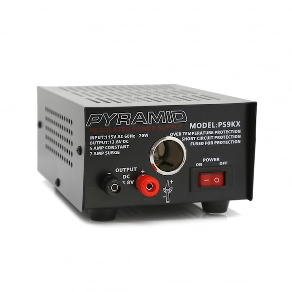 Pyramid AC to DC Converter, 115V AC to 13.8V DC, 60 Hz - PS9KX