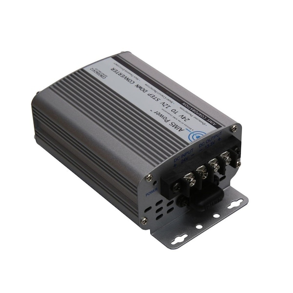 Aims Power DC to DC Converter, 24V DC to 12V DC, 0 Hz, Aluminum - CON40A2412